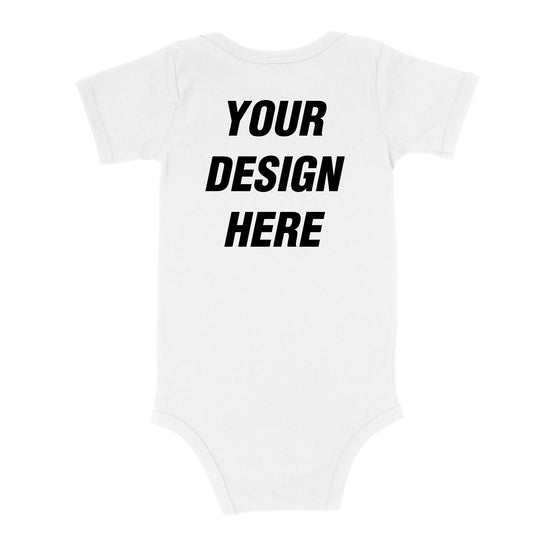 Back Of Custom Printed Baby Onesie, Printed In Byron Bay With Eco Friendly Inks