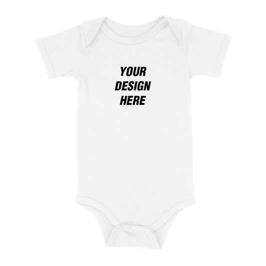 Front Of Custom Printed Baby Onesie, Printed In Byron Bay With Eco Friendly Inks